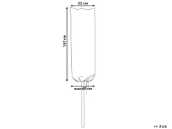 Outlet Beliani Protezione impermeabile CHUVA 69 cm 53 cm 157 cm Grigio