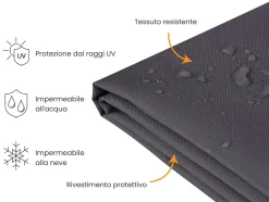 Best Beliani Protezione impermeabile CHUVA 255 cm 180 cm 70 cm Nero