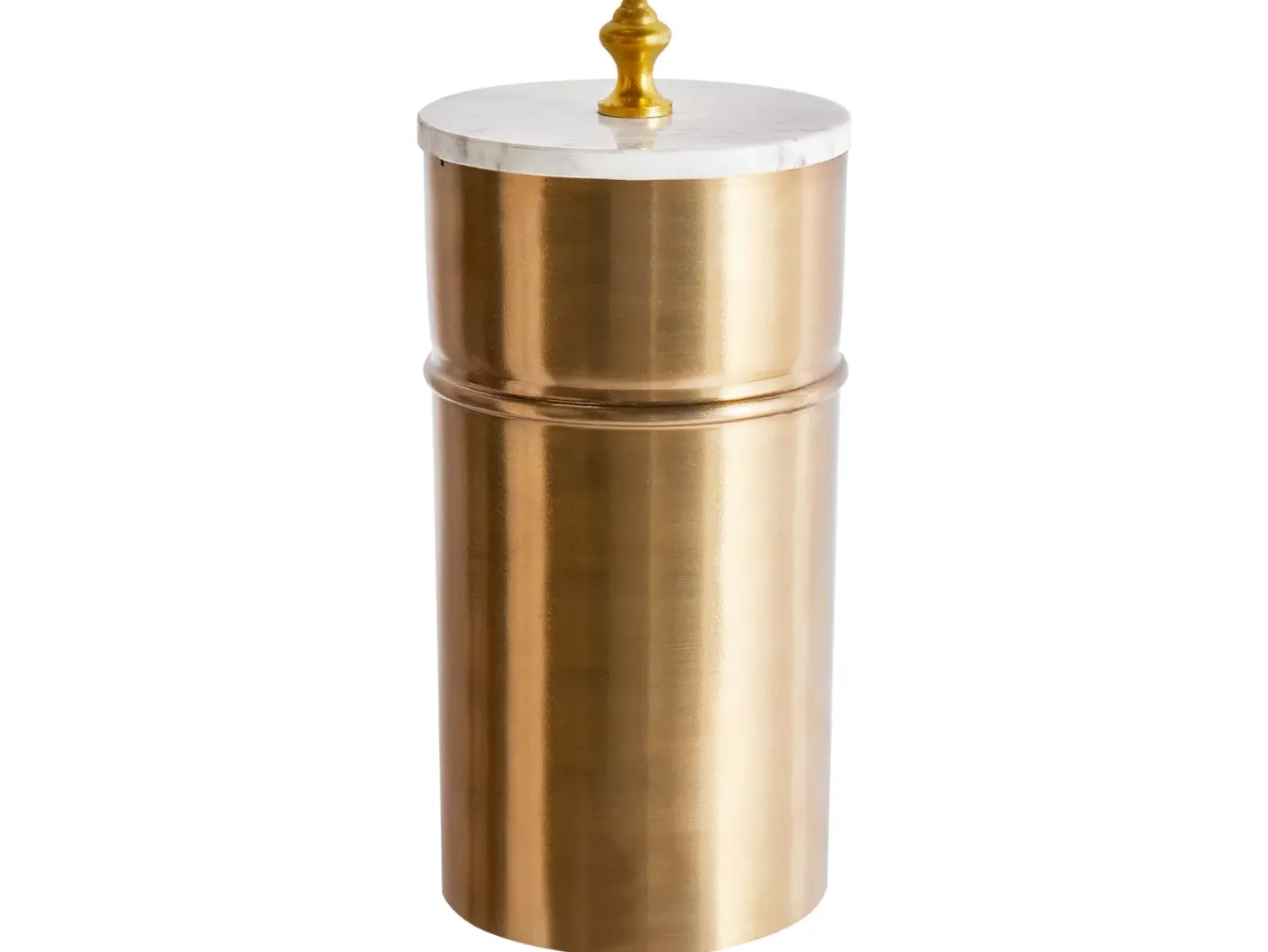 New Beliani Recipiente ALMAY Metallo Oro Bianco Oro