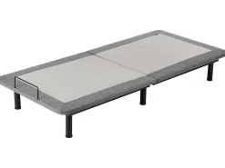 Hot Beliani Rete per letto regolabile elettricamente BRUNOY 90 x 200 cm Grigio Grigio Nero