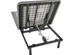 Hot Beliani Rete per letto regolabile elettricamente BRUNOY 90 x 200 cm Grigio Grigio Nero