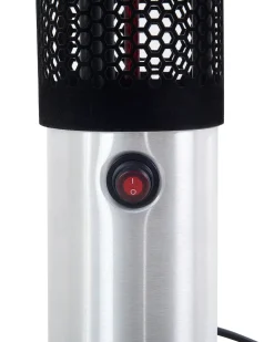 Online Beliani Riscaldatore a infrarossi da patio a piantana VEZUVIO 1500 W Nero Argento Nero