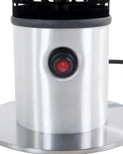 Online Beliani Riscaldatore a infrarossi da patio a piantana VEZUVIO 800 W Nero Argento Nero