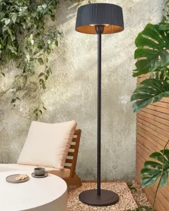 Discount Beliani Riscaldatore a infrarossi da patio a piantana VARAZZE 1500 W Nero