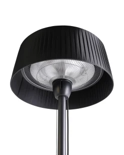 Discount Beliani Riscaldatore a infrarossi da patio a piantana VARAZZE 1500 W Nero