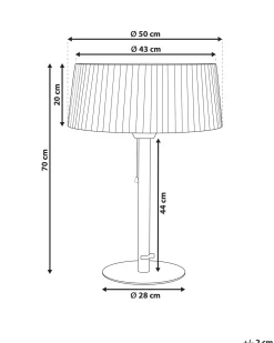 Beliani Riscaldatore a infrarossi da patio a piantana OLLERIA 1500 W Grigio