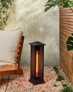 New Beliani Riscaldatore a infrarossi da patio a piantana TUNUPA 1500 W Nero