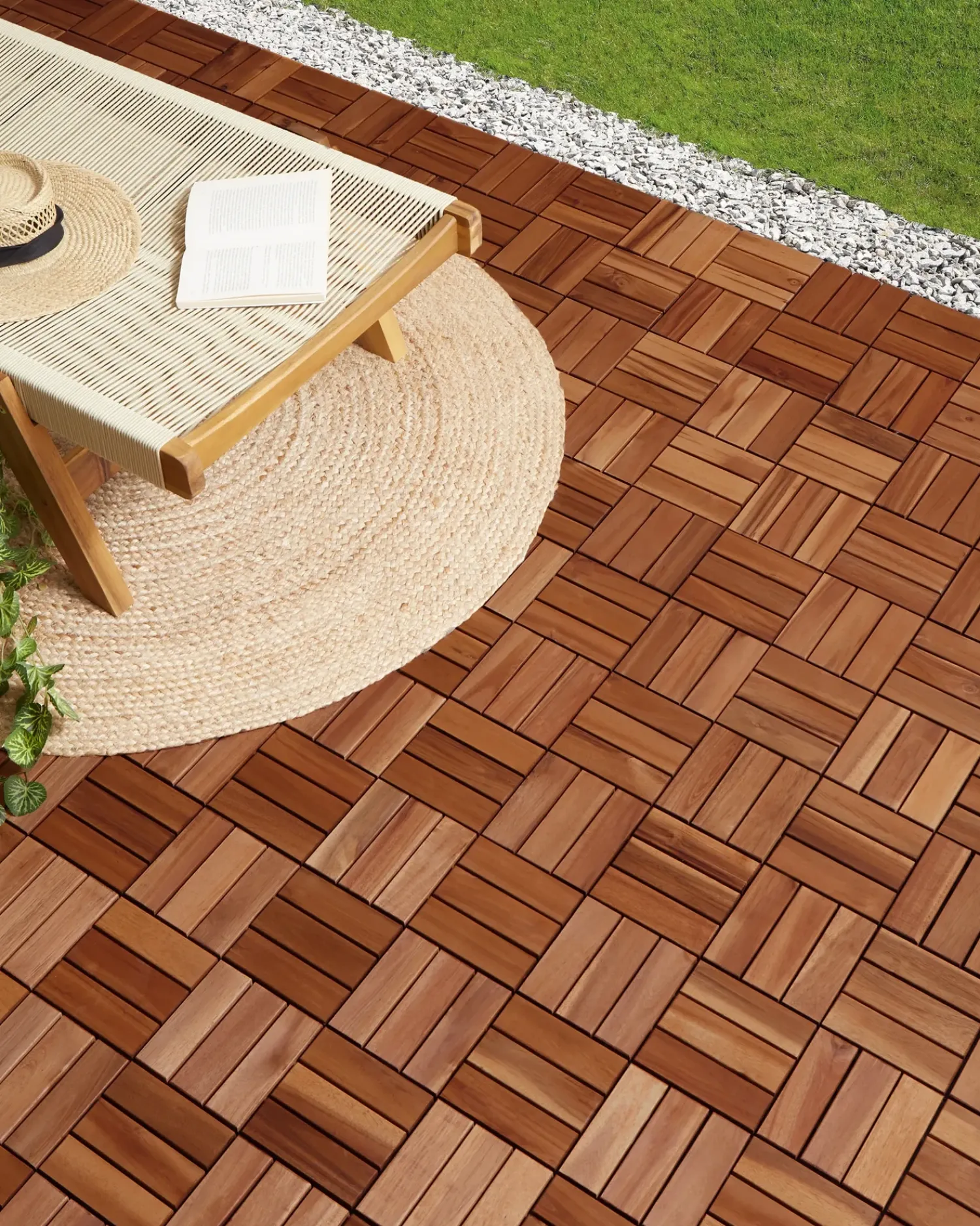 New Beliani Rivestimenti e piastrelle da esterno ACERENZA Legno di acacia certificato Marrone