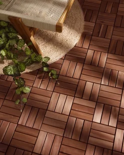 New Beliani Rivestimenti e piastrelle da esterno ACERENZA Legno di acacia certificato Marrone