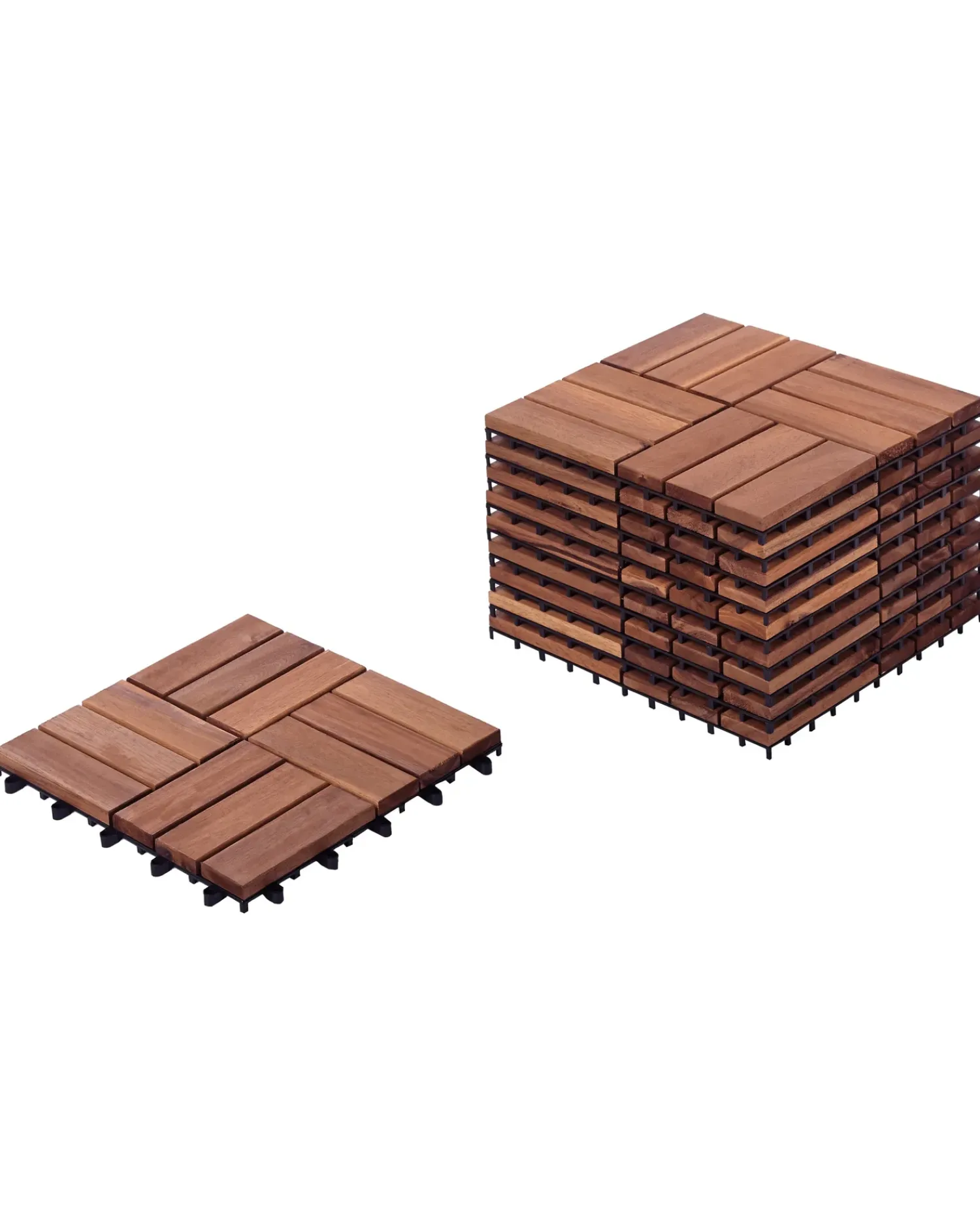 New Beliani Rivestimenti e piastrelle da esterno ACERENZA Legno di acacia certificato Marrone