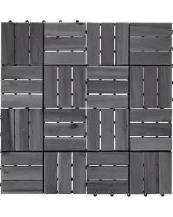 Outlet Beliani Rivestimenti e piastrelle da esterno ACERENZA Legno di acacia certificato Grigio