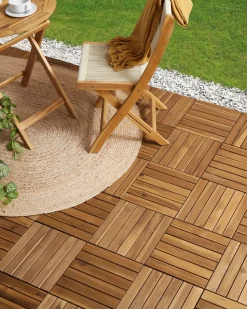 Online Beliani Rivestimenti e piastrelle da esterno ACCETTURA Legno di acacia certificato Naturale