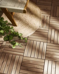 Online Beliani Rivestimenti e piastrelle da esterno ACCETTURA Legno di acacia certificato Naturale