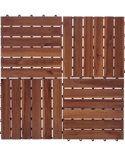 New Beliani Rivestimenti e piastrelle da esterno ACCETTURA Legno di acacia certificato Marrone