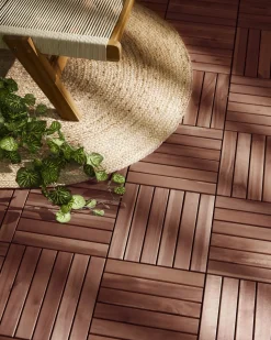 New Beliani Rivestimenti e piastrelle da esterno ACCETTURA Legno di acacia certificato Marrone