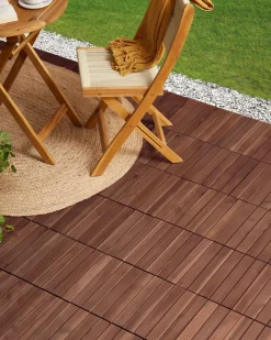 New Beliani Rivestimenti e piastrelle da esterno ACCETTURA Legno di acacia certificato Marrone