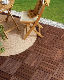 New Beliani Rivestimenti e piastrelle da esterno ACCETTURA Legno di acacia certificato Marrone
