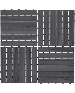 Clearance Beliani Rivestimenti e piastrelle da esterno ACCETTURA Legno di acacia certificato Grigio