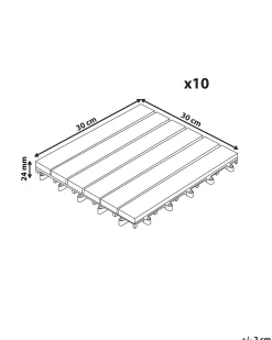 Clearance Beliani Rivestimenti e piastrelle da esterno ACCETTURA Legno di acacia certificato Grigio