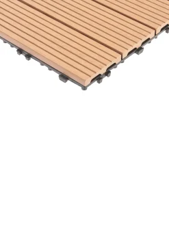 Discount Beliani Rivestimenti e piastrelle da esterno ATELETA Composito legno-plastica (WPC) chiaro Marrone