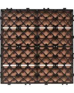 Discount Beliani Rivestimenti e piastrelle da esterno ATELETA Composito legno-plastica (WPC) chiaro Marrone