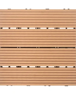 Discount Beliani Rivestimenti e piastrelle da esterno ATELETA Composito legno-plastica (WPC) chiaro Marrone