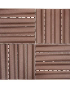 Sale Beliani Rivestimenti e piastrelle da esterno ATELETA Composito legno-plastica (WPC) Marrone