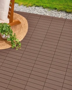 Sale Beliani Rivestimenti e piastrelle da esterno ATELETA Composito legno-plastica (WPC) Marrone
