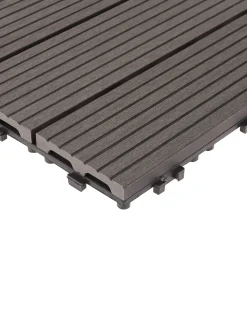 Beliani Rivestimenti e piastrelle da esterno ATELETA Composito legno-plastica (WPC) grafite Grigio