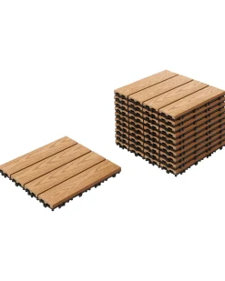 Sale Beliani Rivestimenti e piastrelle da esterno ATESSA Composito legno-plastica (WPC) chiaro Marrone