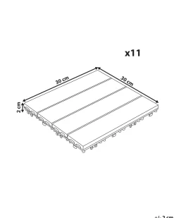 Sale Beliani Rivestimenti e piastrelle da esterno ATESSA Composito legno-plastica (WPC) chiaro Marrone