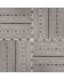 Online Beliani Rivestimenti e piastrelle da esterno ATESSA Composito legno-plastica (WPC) Grigio