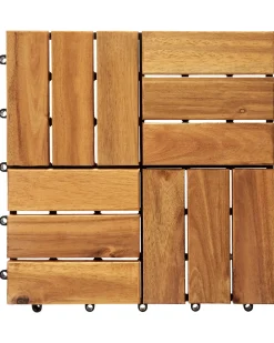 Outlet Beliani Rivestimenti e piastrelle da esterno ACERENZA Legno di acacia certificato Naturale