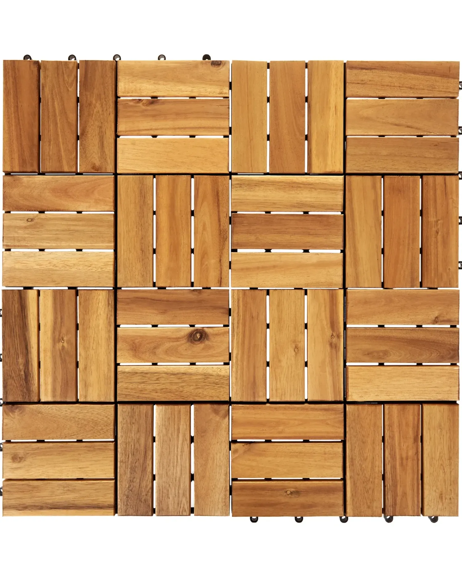Outlet Beliani Rivestimenti e piastrelle da esterno ACERENZA Legno di acacia certificato Naturale