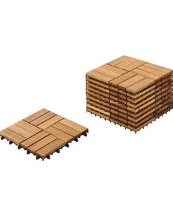 Outlet Beliani Rivestimenti e piastrelle da esterno ACERENZA Legno di acacia certificato Naturale