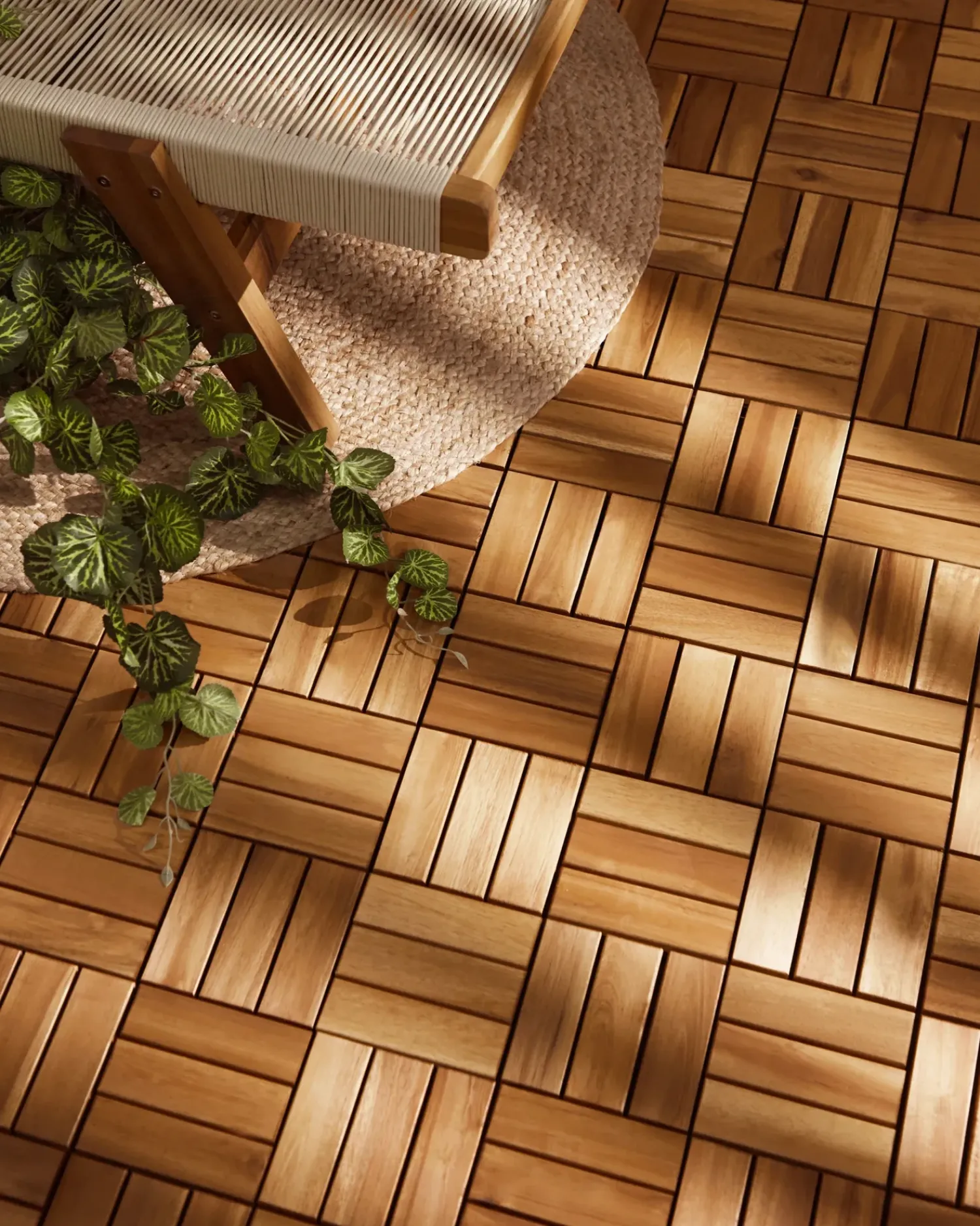 Outlet Beliani Rivestimenti e piastrelle da esterno ACERENZA Legno di acacia certificato Naturale