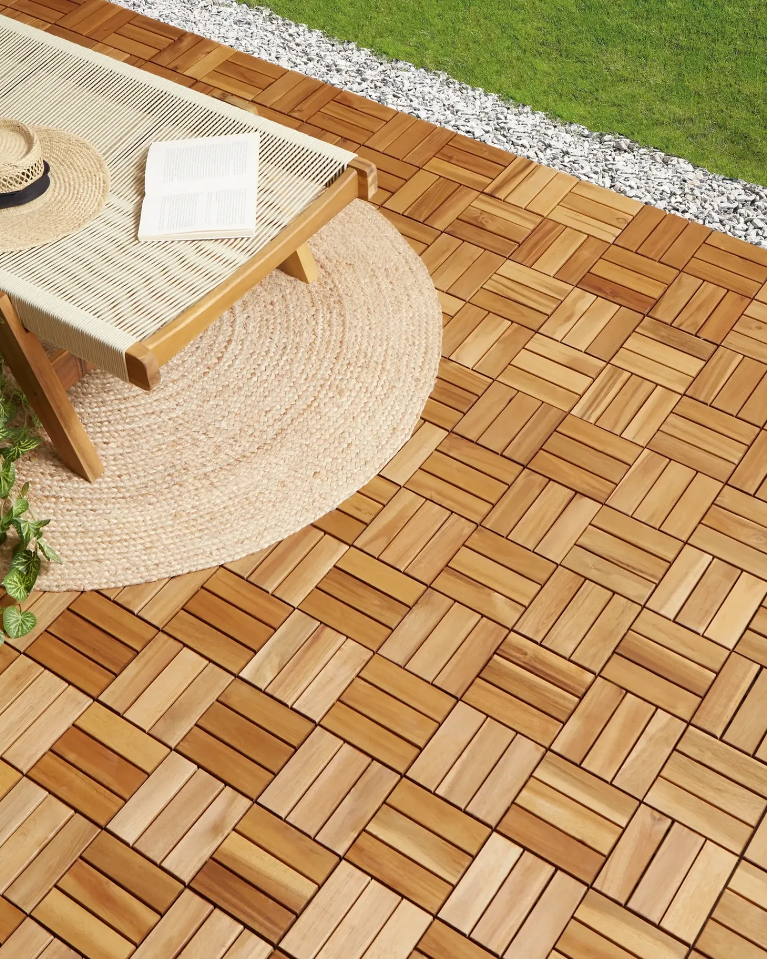 Outlet Beliani Rivestimenti e piastrelle da esterno ACERENZA Legno di acacia certificato Naturale