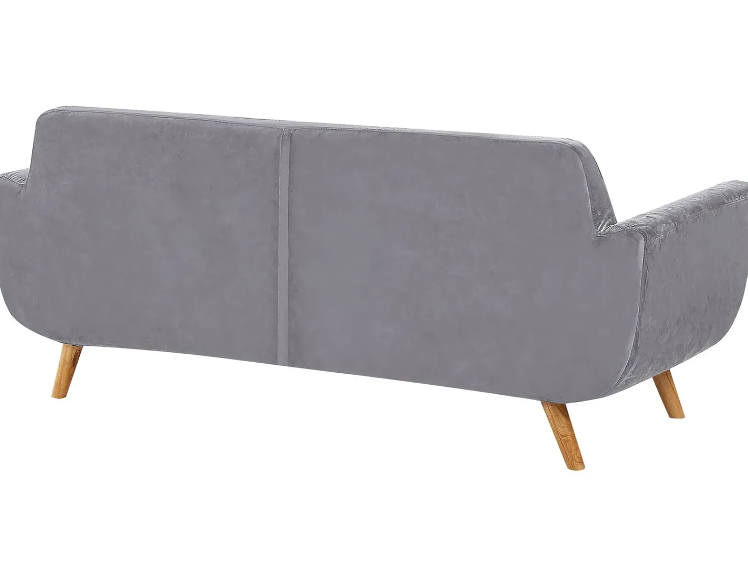 Outlet Beliani Rivestimento per divano a 2 posti BERNES Velluto Grigio