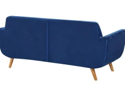 Beliani BERNES Velluto marino Blu