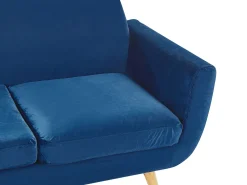 Beliani BERNES Velluto marino Blu
