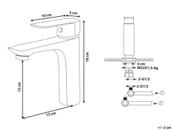 Rubinetteria per lavabo BERLOI Ottone Nero