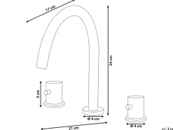 Rubinetteria per lavabo PILCOMAYO Ottone Oro
