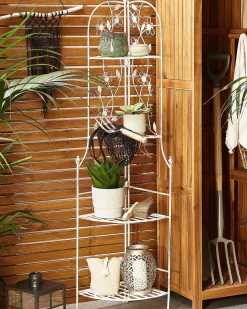 Best Beliani Scaffalatura ad angolo BIELLA Metallo 35 cm 35 cm Bianco