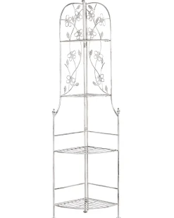Best Beliani Scaffalatura ad angolo BIELLA Metallo 35 cm 35 cm Bianco