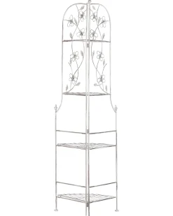 Best Beliani Scaffalatura ad angolo BIELLA Metallo 35 cm 35 cm Bianco