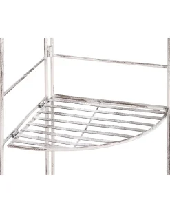 Best Beliani Scaffalatura ad angolo BIELLA Metallo 35 cm 35 cm Bianco
