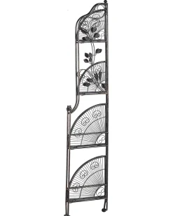 Discount Beliani Scaffalatura ad angolo SIDERNO Metallo 35 cm 35 cm Nero Oro Nero