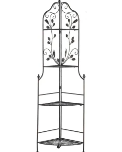 Discount Beliani Scaffalatura ad angolo SIDERNO Metallo 35 cm 35 cm Nero Oro Nero