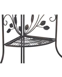 Discount Beliani Scaffalatura ad angolo SIDERNO Metallo 35 cm 35 cm Nero Oro Nero