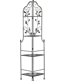 Discount Beliani Scaffalatura ad angolo SIDERNO Metallo 35 cm 35 cm Nero Oro Nero